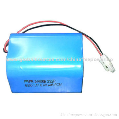 2S2P 6000mAh battery pack, Lithium iron phosphate system, safety and long life